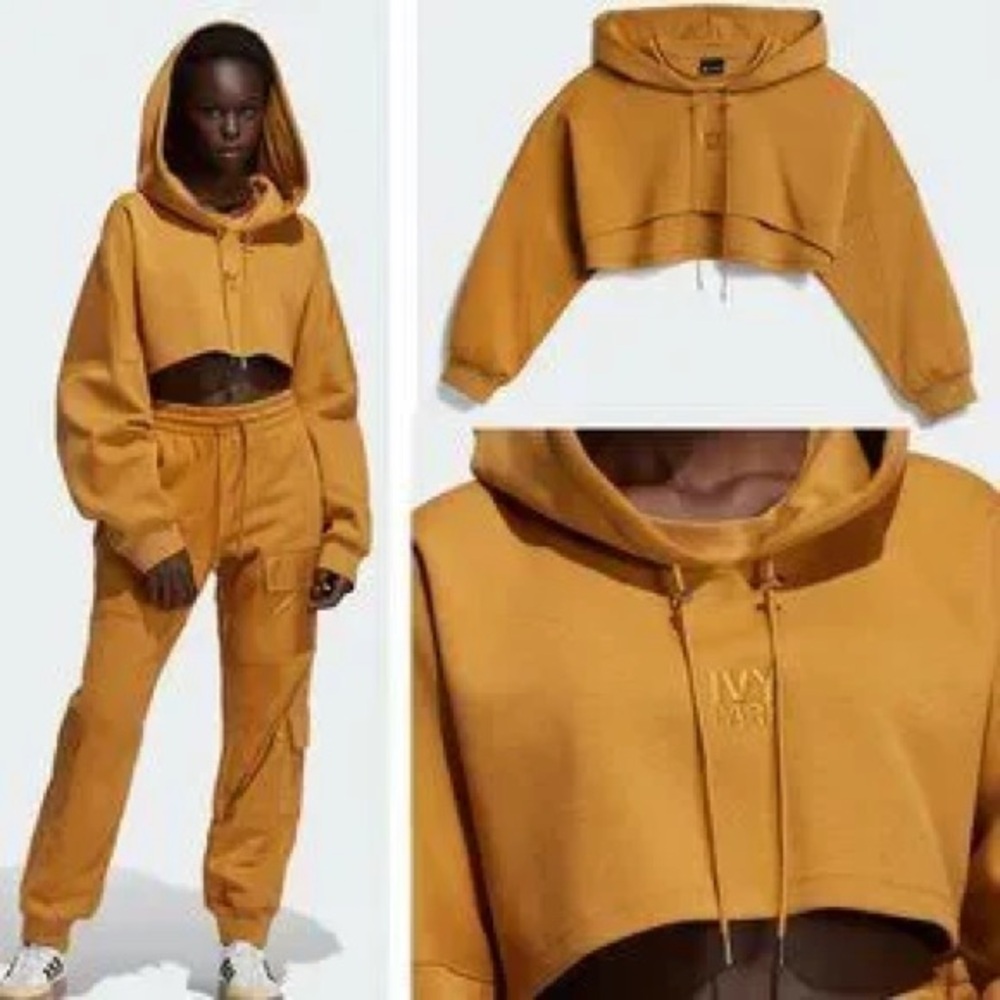 IVY PARK Adidas Cropped Hooded Shrug Mesa Medium